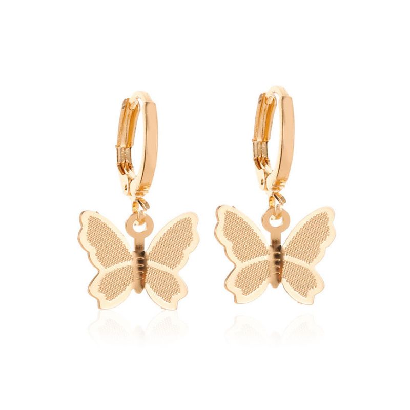 Los productos más vendidos, estilo ins, colgante de borla de mariposa de metal simple, collar con colgante de clavícula para mujer_voghion.com