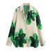 Women's Clothing Autumn Large Flower Print Shirt_voghion.com