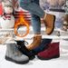 Cross Border Damen-Schneestiefel für den Außenbereich, leicht, rutschfest, zum Schnüren, dick, warm, Damen-Baumwollstiefel, europäische Größe 45_voghion.com