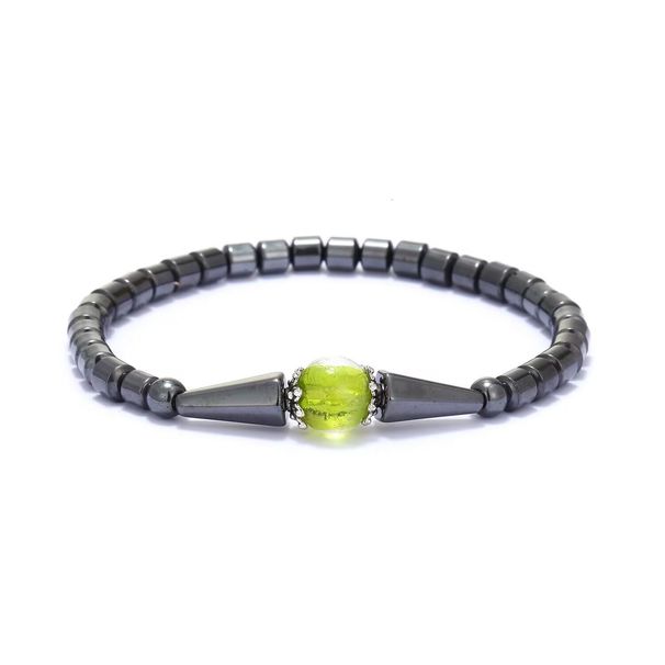 Cavigliera da spiaggia da donna, realizzata a mano con pietra nera magnetica, placcata in colore AB, con stella circolare creativa_voghion.com