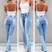 Women's Clothing Stretch Slit Flared High Waist Jeans Women's Trousers_voghion.com