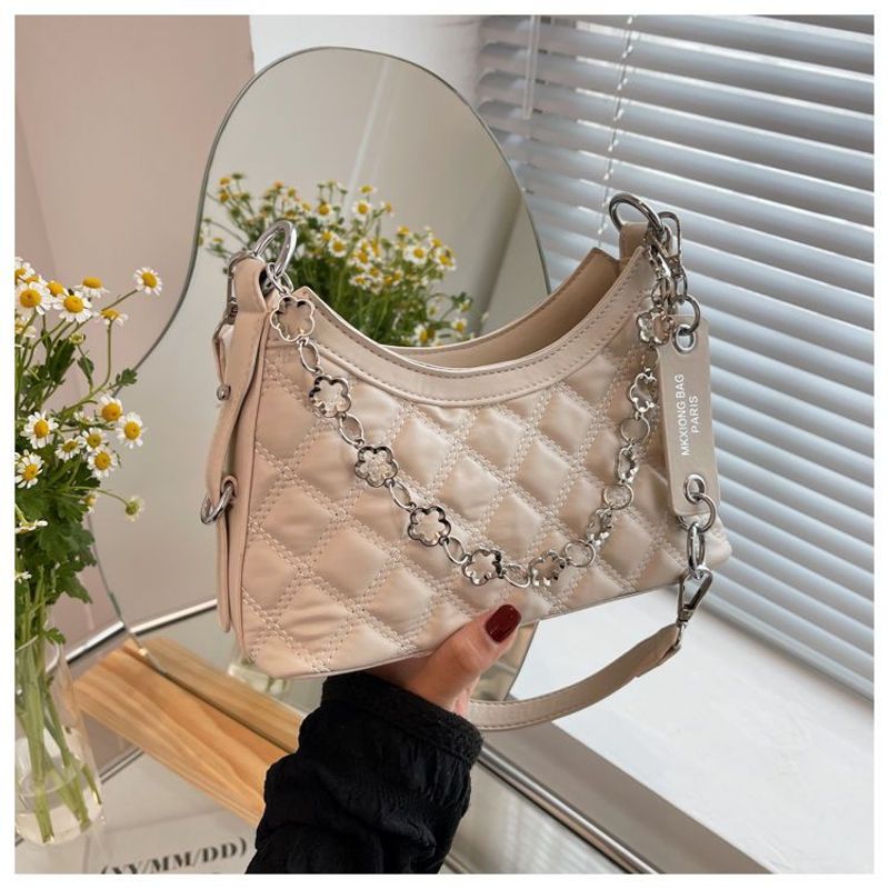 Design Damen 2023 neue Sommer hochwertige Lingge Kette Schulter kleine quadratische Tasche_voghion.com