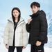 Couple's Winter Puffer Jacket - Unisex Hooded Down Coat With Detachable Collar_voghion.com