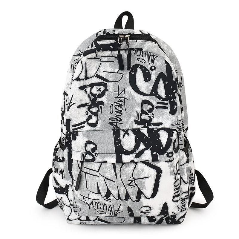 Mode Männer Rucksack Coole Schule Taschen Für Teenager Jungen Camouflage Text Student Buch Tasche_voghion.com