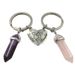 Necklaces Unisex 2-piece BFF keychain women's crystal broken heart pendant mother and daughter keychain_voghion.com