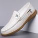 New Men's Fashion Casual Leather Top Layer Cowhide Sole Soft Surface Loafers Non-Slip Flat Driving Dad Shoes_voghion.com