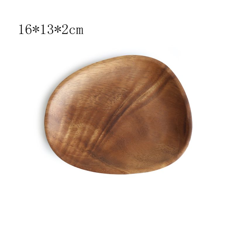 Walnut Snack Tray – Japanese Style Solid Wood Dessert Plate For Fruits Nuts & Candy (Creative Acacia Design)​​_voghion.com