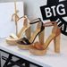 Women's Elegant Strappy Open-Toe High Heel Sandals With Chunky Heel & Platform Black Brown White Sizes 34-40 Super High Heel Waterproof Platform Shoes_voghion.com