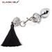 Black Wolf Metal With Brushes Crystal Beads Plug Handcuffs Prostate Massager Anal Vibrator Adult Toys Sex Store_voghion.com