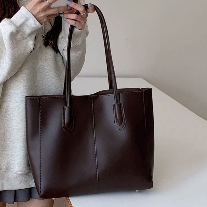 Echtes Leder Damen Taschen 2025 Große Kapazität Multifunktionale High-End Neue Handtaschen Griff Pendler Taschen_voghion.com