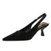 8295 European And American Style Suede High Heels Pointed Toe Hollow Wine Glass Heel Women's Shallow Mouth Back Strap_voghion.com