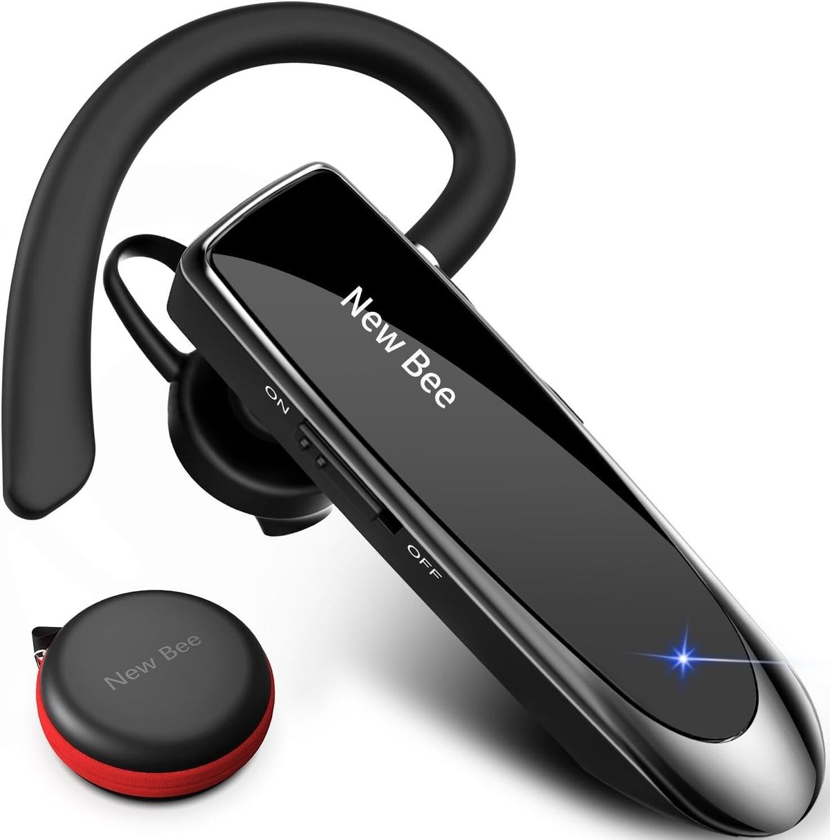 New Bee Freisprecheinrichtung Bluetooth-Ohrhörer, kabelloses Bluetooth-Headset mit Mikrofon_voghion.com
