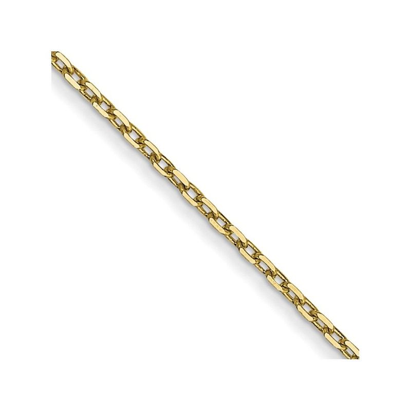 10k .8mm D/C Cable With Spring Ring Clasp Chain_voghion.com