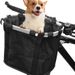 Quick Release Bicycle Handlebar Front Basket Detachable Small Pet Cat Dog Carrier Bag_voghion.com