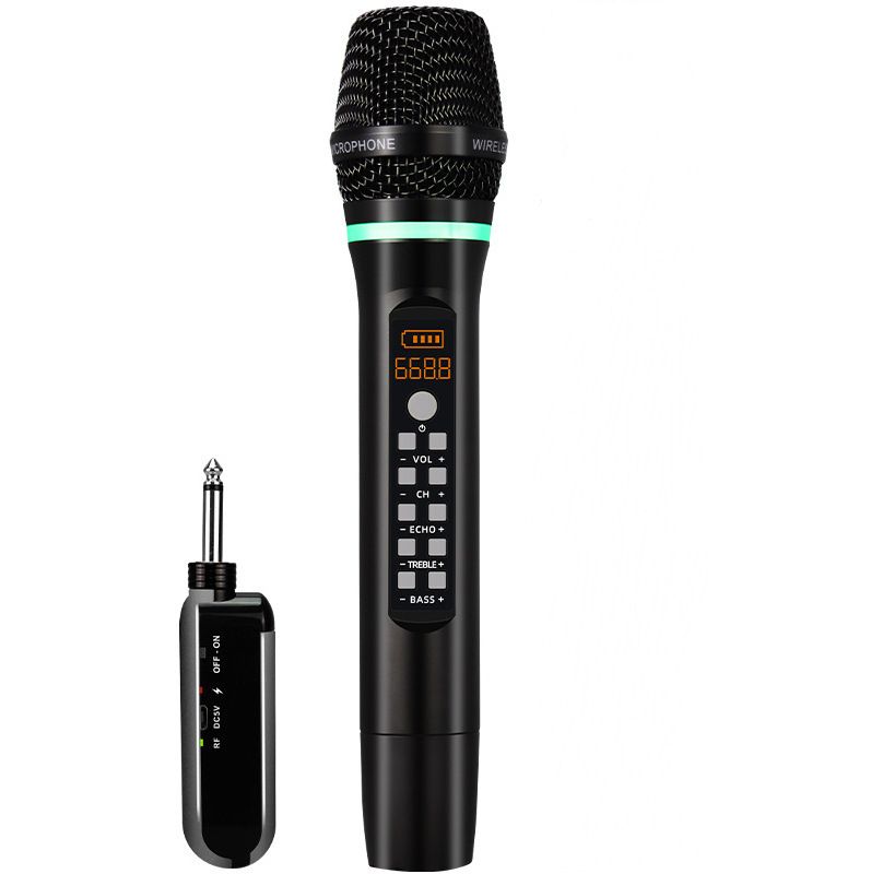 Professionele UHF draadloze microfoon, draagbare Bluetooth karaokemicrofoon, opnamestudio, thuisfeest, zingen voor autoluidspreker_voghion.com