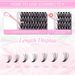 Hot-Selling 40D Single False 12-18mm Dense Curled Eyelashes DIY Segmented Grafting Cluster Lashes_voghion.com