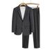Leichtes Herren-Anzugset mit tiefem Schnitt – Unstrukturierter Blazer & bequeme Hose (S-5XL, knitterfreies Polyestergemisch, Business Casual)_voghion.com