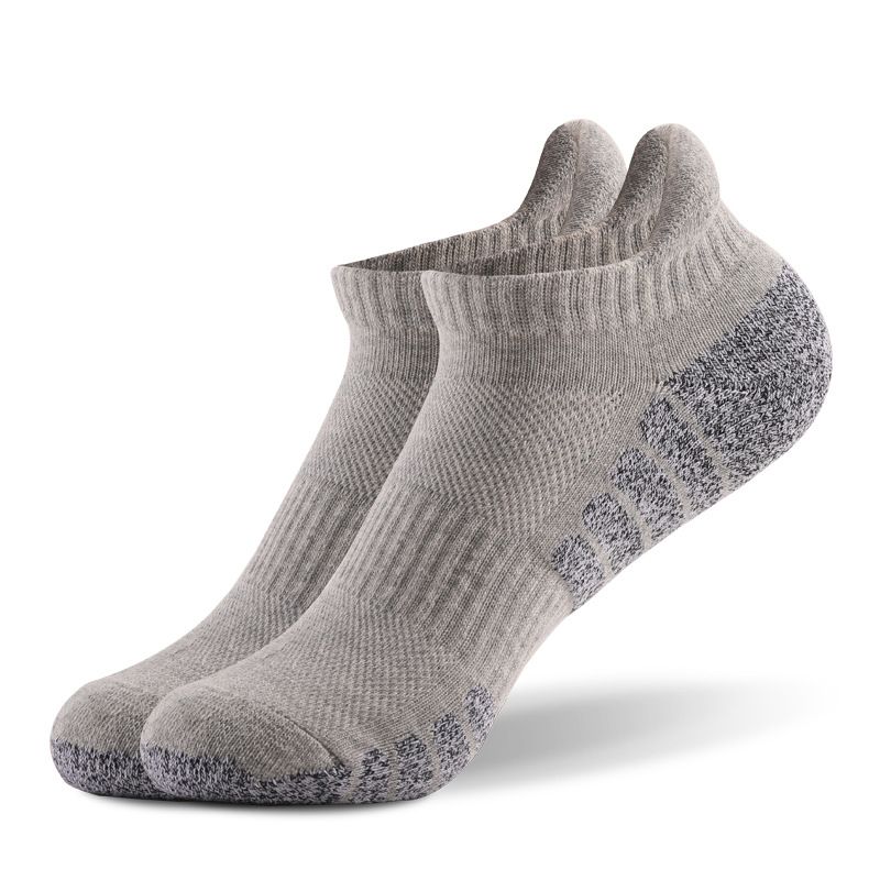 Men's Socks Thickened Towel Bottom Running Socks Cotton Boat Socks Non Slip Sweat Absorbent Breathable Sports Socks_voghion.com