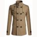 Men's Clothing Foreign Trade Autumn And Winter New Men's Wool Coat Men's Double Breasted Slim Stand Collar Medium Long Woolen Windbreaker_voghion.com