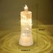 20 LED Crystal Electronic Flameless Candles - Romantic Warm White Light, Diamond & Vertical Pattern Base, Perfect For Valentine's Day_voghion.com