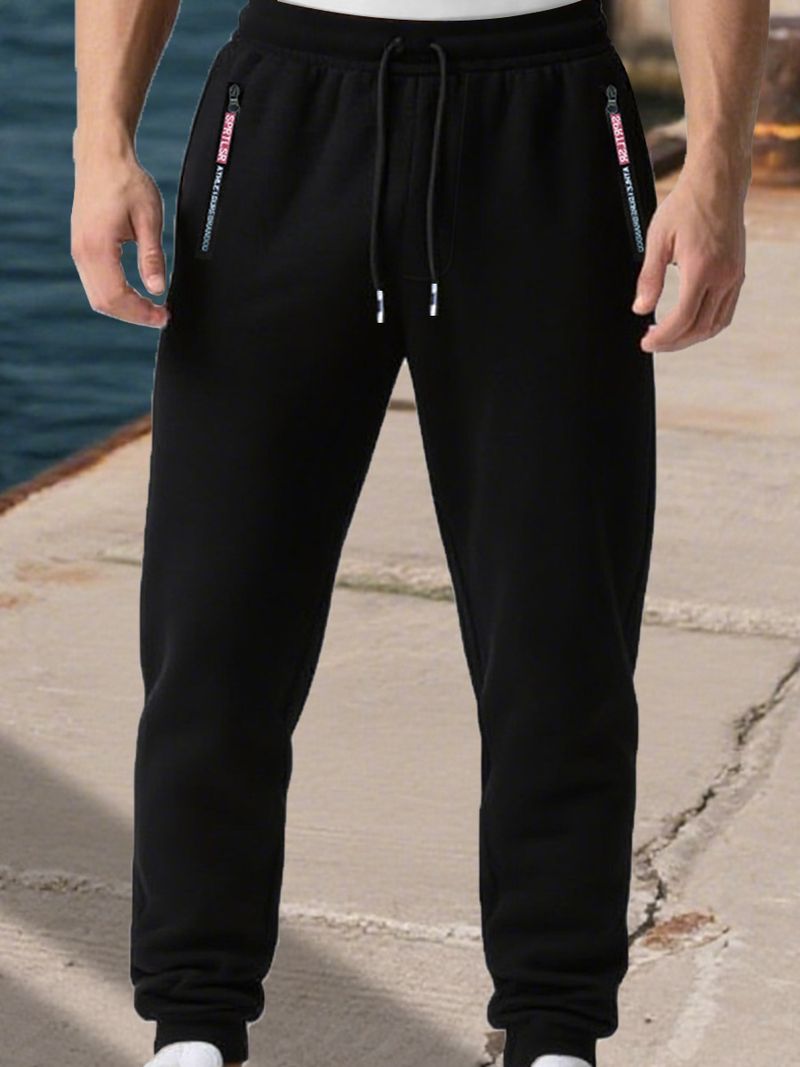 Performance-Jogginghose für Herren – Atmungsaktive, konisch zulaufende Jogginghose zum Laufen und für die Freizeit (Schwarz, S-3XL)​_voghion.com