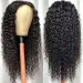 Kinky Curly Lace Frontal Echthaar-Perücke, 4x4 Verschluss-Perücke für Frauen_voghion.com