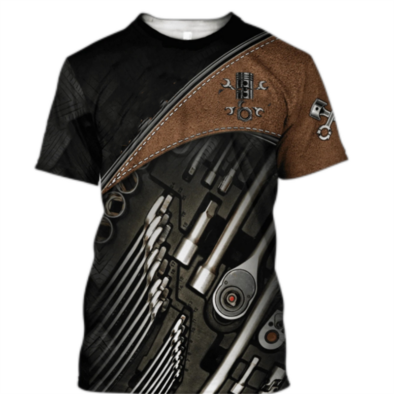 2023 T-shirt stampata in 3D da uomo casual manica corta abbigliamento personalità stile hip hop top_voghion.com