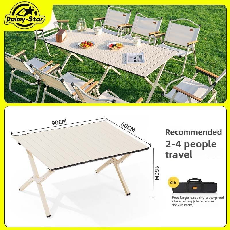 Outdoor Folding Egg Roll Portable und Camping Stuhl Tisch Integrierte Picknick Full Set Ausrüstung_voghion.com