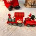 Decorations Wooden Four-Section Train DIY Assembly Desktop Window Display Christmas Children's Small Gift_voghion.com