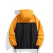 Jacke Herbst Patchwork Mantel mit Kapuze Winddicht Wasserdicht Sturmjacke Locker Lässig Vielseitig Herren Oberteil_voghion.com