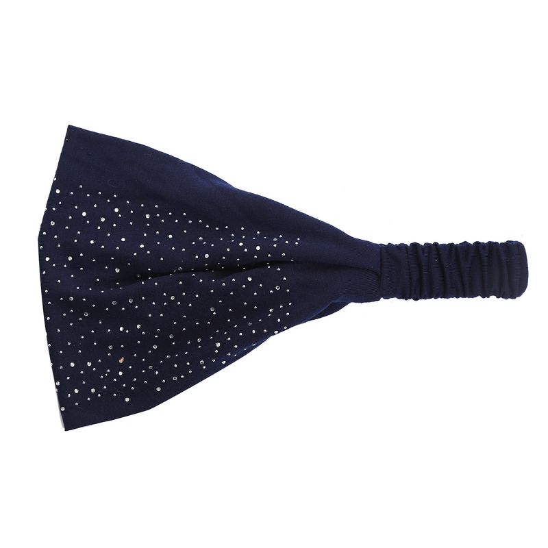 Nouveau bandeau élastique à strass de couleur unie à large bord, bandeau élastique pour femme, bandeau de sport de yoga, couvre-chef_voghion.com