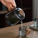 Huan Glass Teapot With Wooden Handle - High Borosilicate Heat-Resistant Tea Set With Infuser_voghion.com