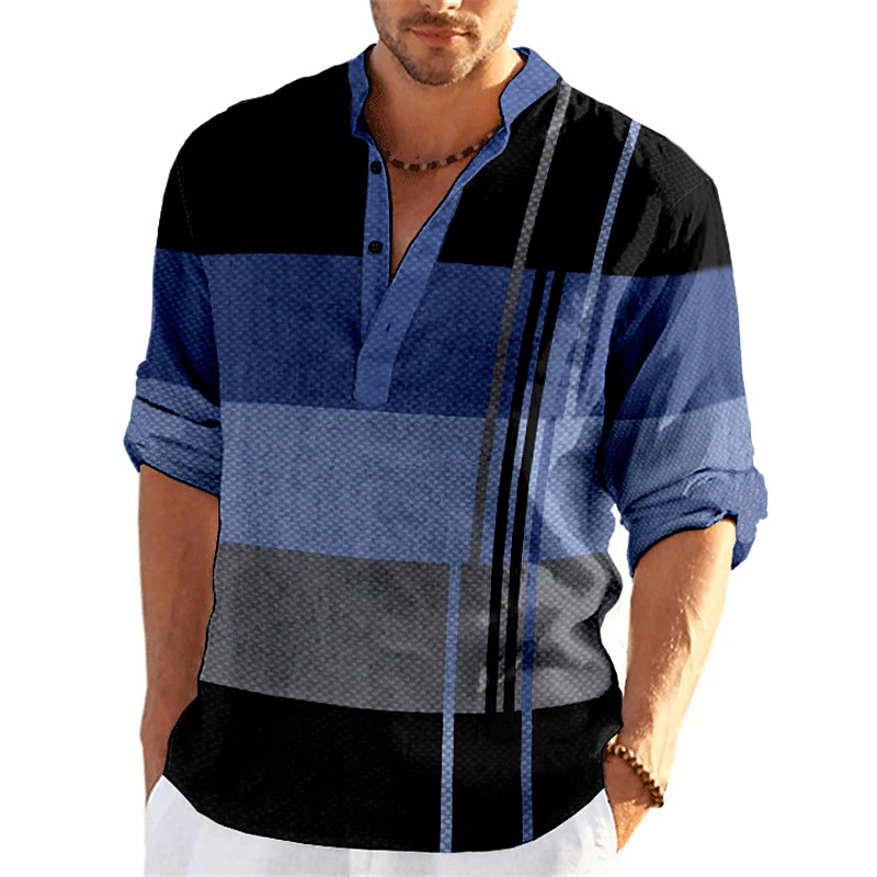 Nuove camicie casual a maniche lunghe da uomo per la stagione primaverile e autunnale_voghion.com