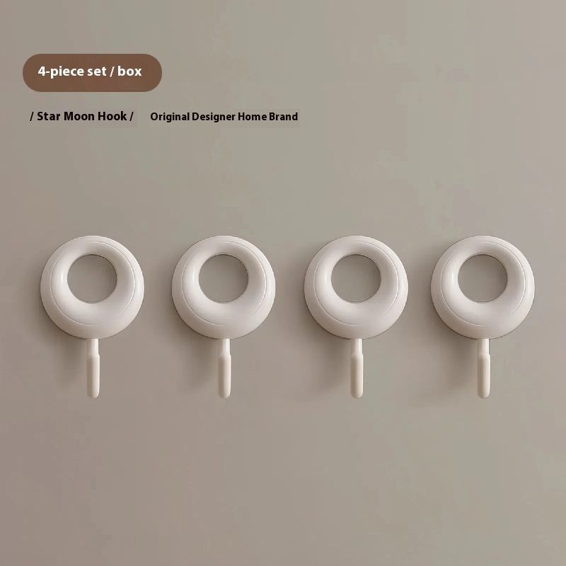 Star Moon Super Strong Nails Drilling No Trace Simple Bathroom Kitchen Toilet Glass Door Back Adhesive Hook_voghion.com
