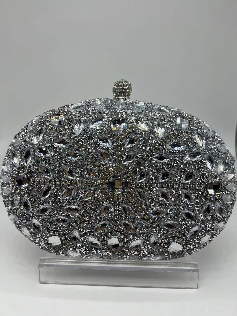 Sunflower diamond evening bag fashion banquet ladies handbag personality dress evening bag_voghion.com