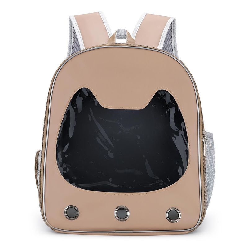 Hongyue Summer New Portable Cat Cage For Cats And Dogs Going Out, PU Double Shoulder Large Space Bag, Pet Bag_voghion.com