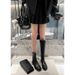 ANN Same Style~ One Shoe Two Ways Over-the-Knee For Women 2024 Winter New Design Sense Niche Black Slimming Long Boots_voghion.com