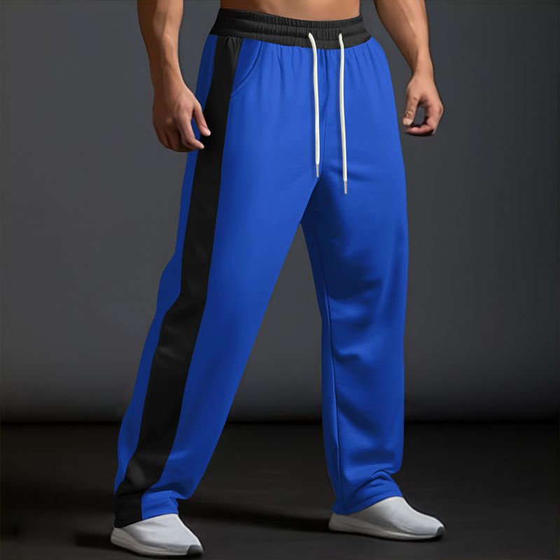 Men's Clothing Men's Retro Striped Jogger Pants - Elastic Cuff Casual Trousers With Drawstring Waist​_voghion.com