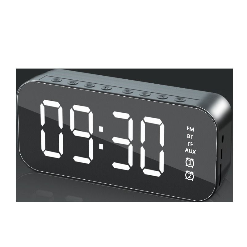 Wireless bluetooth speaker new mini home mirror small speaker remote control alarm clock smart speaker_voghion.com