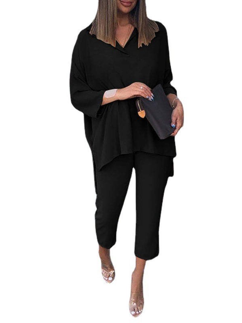 Women's Cotton And Linen Casual Comfortable Elastic Waist Suit Women's Shirt Nine-point Pants_voghion.com