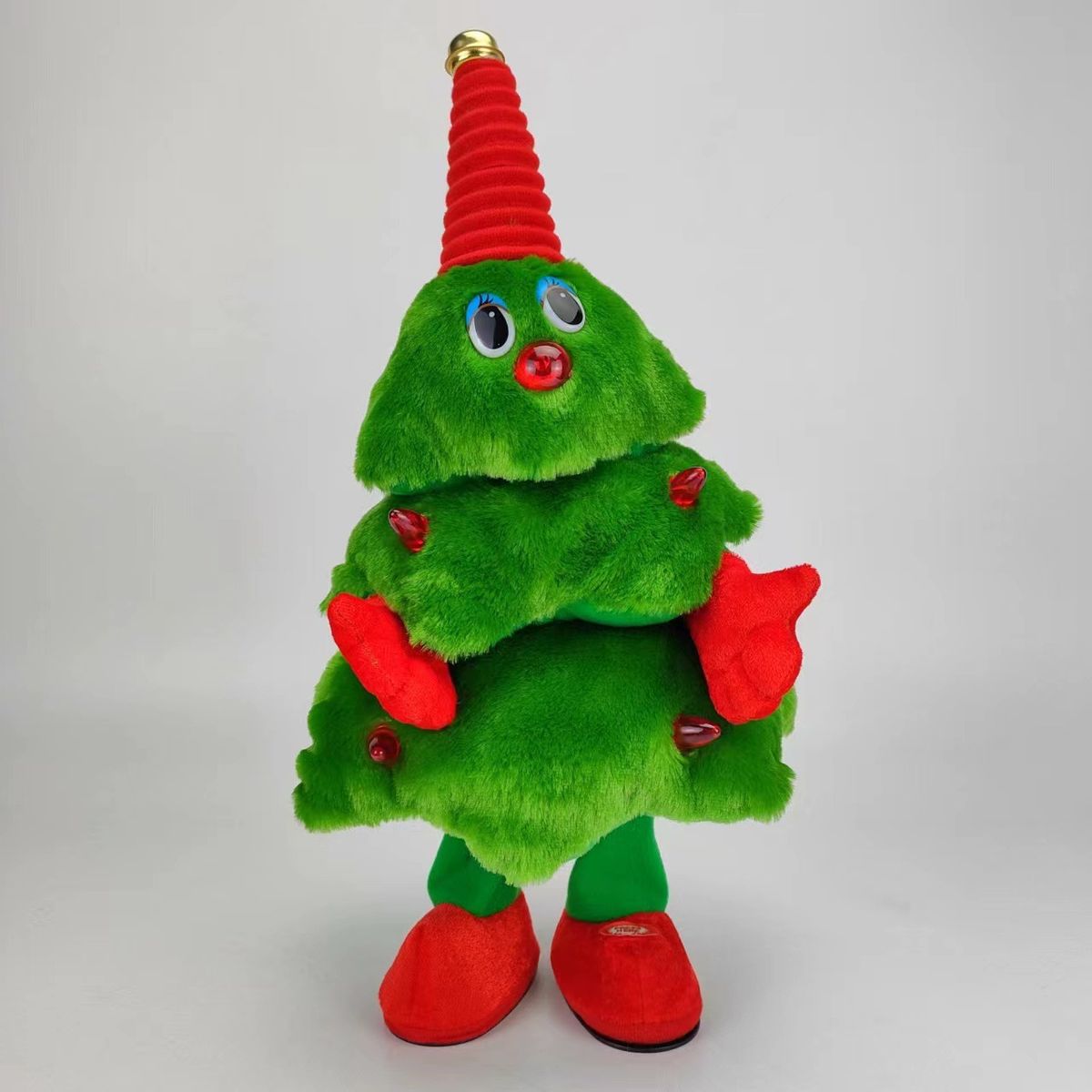 Christmas Festive Fluffy Tree Decorations – Musical Instrument Themed Plush Ornaments For Holiday Home Decor (35cm Battery-Powered PP Cotton Filling_voghion.com