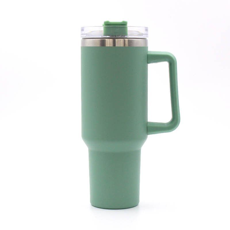 Premium 40oz Stainless Steel Vacuum Insulated Tumbler With Handle - Double Wall Thermal Cup For Hot & Cold Drinks, Leakproof & Durable_voghion.com