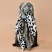 Hot-Selling Autumn New Leopard Print Color-Block 90cm Satin Fashionable Elegant Neck Scarf Head Wrap Shawl_voghion.com