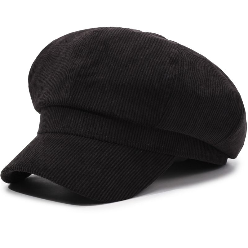 Cappello ottagonale scozzese, berretto casual da strillone in stile coreano per primavera e autunno, cappello da artista alla moda, basco a becco d'anatra per_voghion.com