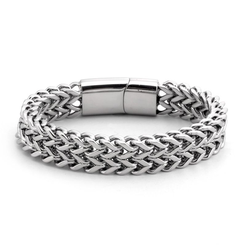 Men's Titanium Steel Double Layer Personalized Hand Accessories Bracelet Jewelry_voghion.com