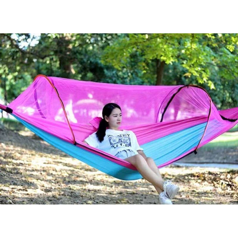[Mosquito Sleep] Double With Net Mosquito Resistant Indoor And Outdoor Camping Spring Outing Single Hammock Parent Child_voghion.com