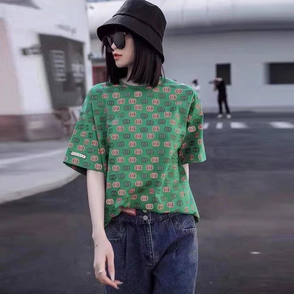 "Vintage Washed Green Tee – Oversized Retro Cotton T-Shirt For Women (S-XXL)"_voghion.com