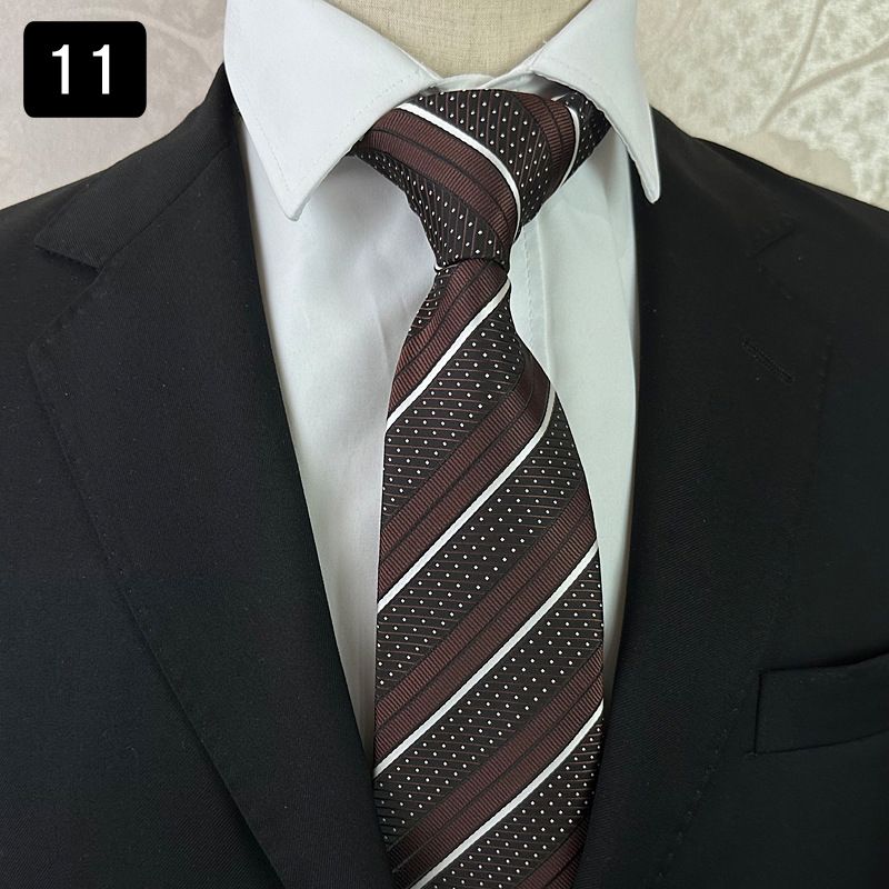 Yeni Trendy erkek Elbise İş Eğlence Moda İngiliz Dimi Şerit Kravat Kontrast Renk El Yapımı 8 CM Geniş_voghion.com