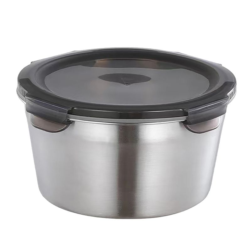Ciotola per il pranzo da 400 ml/600 ml/1100 ml/2100 ml, superficie liscia a doppio strato, coperchio sigillato, ciotola classica in acciaio inossidabile antiruggine per ufficio_voghion.com