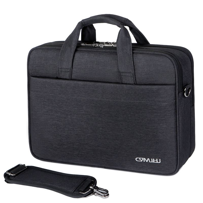 Business Laptop Bag Men's Large-capacity Shoulder 17-inch Computer Bag Double Oxford Cloth Briefcase_voghion.com
